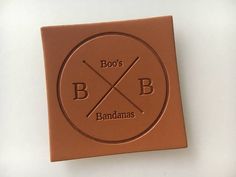 a chocolate bar with the words boos and bananas on it's back side