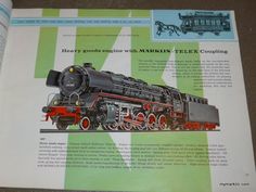 an old fashioned train is on display in the catalog for children's toys and books