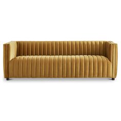 #color_gold Velvet Couch Living Room Ideas, Mid Century Modern Luxury, Luxury Velvet Sofa, Tufted Velvet Sofa, Velvet Sofas, Velvet Tufted Sofa, Gold Sofa, Tufted Design, Dining Table Rug