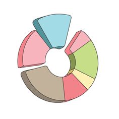 an image of a color wheel with different colors on it's sides and the top half