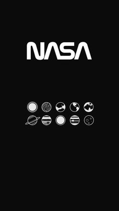 the nasa logo on a black background