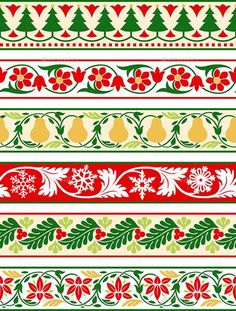 a set of christmas border designs