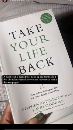 the book take your life back is being held up