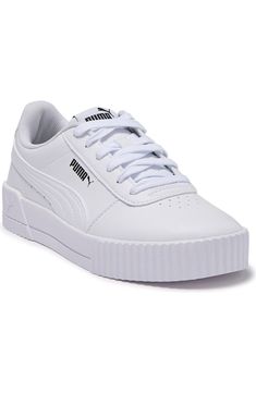 PUMA Carina Leather Platform Sneaker (Women) | Nordstromrack Puma Shoes Women, Puma Carina, Simplistic Design, Platform Sneaker, Puma Shoes, Pumas Shoes, Shoes Women, Leather Sneakers, Shoe Collection