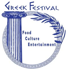 the greek festival logo for food culture entertainment