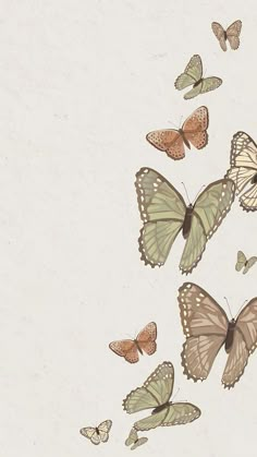 a group of butterflies flying through the air