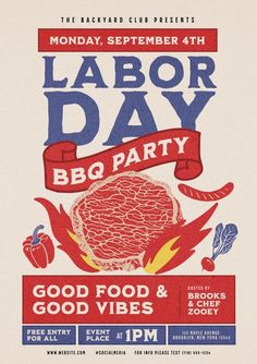 the labor day bbq party is coming to town on saturday, september 14th at 8pm