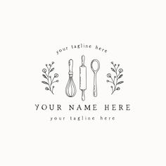 a whisk and whisk logo with the words your name here