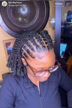 Loc Styles Cornrows, Flat Barrel Twist Locs, Girly Dread Loc Styles, 2strand Loc Styles, Mid Back Loc Styles, Loca Hairstyles For Black Women, Low Loc Styles, Flat Twists On Locs, Female Retwist Styles