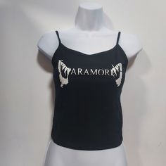 Polyester Cotton Blend Sublimated Ink Slim Fit Tank. If You Run Between Sizes I'd Size Up Grunge Crop Top Png, Paramore Merch, Paramore Shirt, Diy Fashion Clothing, Tie Dye Shirts, Layering Outfits, Paramore, Cotton Tank Top, If You