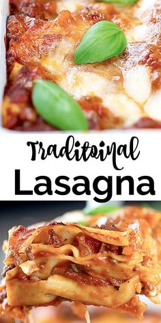 this traditional lasagna recipe is so easy to make and it's delicious