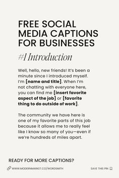 FREE Instagram Captions for Businesses + Social Media Marketing Strategy Instagram Feed Planner, Business Notes, Social Media Management Tools, Power Of Social Media, Social Media Marketing Services