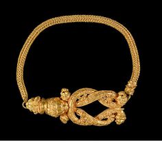 A gold bracelet: Northern Greece, probably -- ca. 300–200 BC: The Fitzwilliam Museum : Hellenistic Greek World 400-1 BC Viking Knit Jewelry, Modern Gold Ring, Byzantine Gold, Antique Bangles, Ancient Greek Jewelry, Miao Silver, Ancient Jewels, Roman Jewelry, Ancient Jewellery