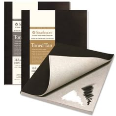 three different types of paper with black and white designs