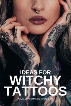 a woman with tattoos and piercings on her arms is posing for the cover of a magazine