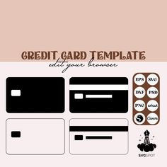 the credit card template is ready to be used as a business card or brochure