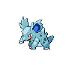 an image of a pixelated pokemon with blue eyes