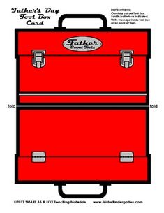 a red tool box with the words father's day on it