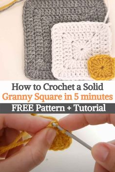 crochet granny square in 5 minutes with free pattern and instructions to make it