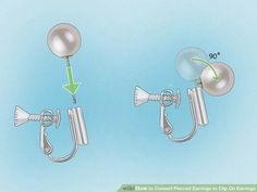 3 Ways to Convert Pierced Earrings to Clip On Earrings - wikiHow Fish Hook Earrings, Pierced Earrings