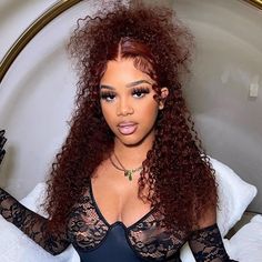 Product Name Klaiyi Pre-Cut Lace Wig Put On and Go Reddish Brown Color Jerry Curly Human Hair Wig Flash Sale Hair Material 100% Virgin Human Hair Hair Grade Klaiyi Hair, Virgin Hair, Jerry Curly Hair, Bleach/Dye Friendly Density 150% Hair Color #33B Hair Length 16 Inch-24 Inch Circumference 22-22.5 Inches (54-58cm); Average Size Lace Wig Type 4x4/6x4.75/7x5 Lace Closure Wig Processing Time Ship The Order Within 24 Hours After Order Confirm, Except For Weekends And Holidays Delivery Time USPSExpr Hair Bleach, Jerry Curl, Auburn Brown, Curly Human Hair Wig, Curly Lace Front Wigs, Red Wigs, Wigs Hair, Beautiful Wigs, Hair Medium