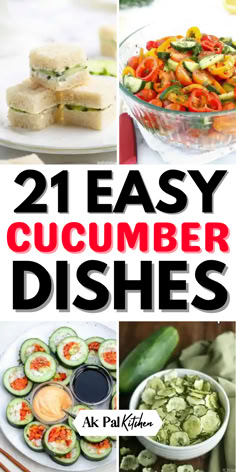 Cucumber recipes are refreshing and versatile. Discover healthy cucumber snacks, cucumber salads, and cucumber appetizers perfect for summer. Try easy summer recipes like cucumber soup, cucumber gazpacho, and cucumber smoothies. Make refreshing cucumber drinks and cucumber detox water. Enjoy cucumber side dishes, cucumber dips, and cucumber sandwiches. Explore cucumber pickles, cucumber sushi, and cucumber salsas. Find simple and creative ways to enjoy cucumbers in your meals. Cucumber Recipes Snacks, Appetizer Recipes Cucumber, What To Do With Fresh Cucumbers, Quick Cucumber Recipes, Beach Healthy Snacks, Using Up Cucumbers, Cucumber Healthy Snacks, Cucumber And Tomato Recipes, Ways To Use Cucumbers