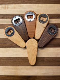 Handmade bottle openers Bottle Openers, Wooden Bottle Openers Handmade, Bottle Openers On Wood, Bottle Opener Wood, Diy Bottle Opener Wood Wall Mount, Bottle Opener Diy, Diy Bottle Opener, Cnc Bottle Opener, Wood Bottle Opener