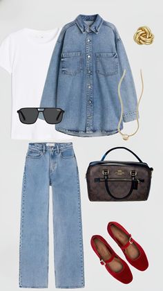 Plus Size Staple Wardrobe Pieces, Lunch Casual Outfit, Relaxed Jeans Outfit, Work Fall Outfits Women, Check Shirt Outfit Women, Graphic Shirt Outfit, All Jeans, Everyday Fashion Outfits, Casual Fall Outfits