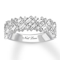 Neil Lane Bridal Diamond Anniversary Band 1 carat tw 14K Gold Neil Lane, Ring Bands, Diamond Anniversary Bands, Hawaiian Wedding, Baguette Diamonds, Popular Jewelry, Diamond Anniversary, Diamond Rings Bands, Anniversary Bands