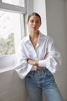 Elevated Wardrobe, White Shirt Outfits, White Shirts Women, Moda Vintage, Mode Inspo, Work Outfits Women, Outfits Women, Hippie Chic