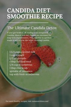 Candida Diet Smoothie Recipe Anti Candida Recipes, Diet Changes