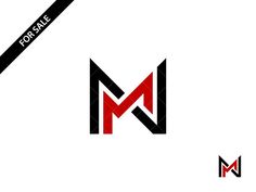 the letter m is made up of black and red letters, which appear to be capitalized