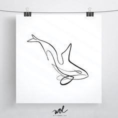 a black and white drawing of a bird hanging on a clothes line with the word wof underneath it