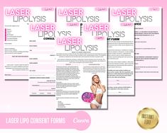 Laser Lipo Consent Forms, Bodyworkers Consultation, Sculpting Forms, Fat Lipolysis, Body Contouring, LLLT, Esthetician, Edit in Canva Access your template within minutes of purchase and edit using CANVA - Personalize your template for free directly in your browser or download the Canva app and edit on any device. ------------------------------- INCLUDED TEMPLATE ------------------------------- ✅ x6 EDITABLE Laser Lipo Client Intake Forms ✅ LIFETIME ACCESS link to customize as many times as requi Laser Lipo, Consent Forms, Canva App, Anatomy And Physiology, Body Contouring, Esthetician, Health And Safety, Stationery Design, You Changed