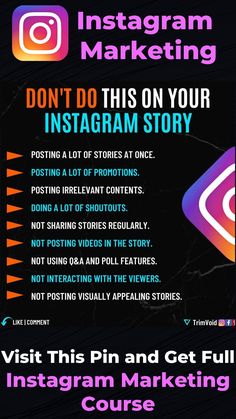 the instagram poster for instagram and get full infogramm marketing course on instagram