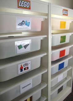 lego storage bins with labels on them