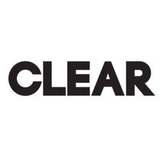 the word clear on a white background