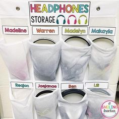 there are many different types of headphones on display