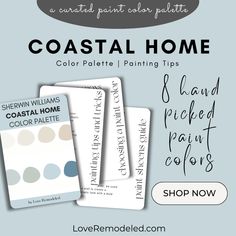 the coastal home color palette is available for purchase