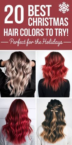 Red Christmas Hair, Women With Short Hair, Christmas Looks, Short Or Long Hair, Winter Hair Colors, Winter Hair Color Ideas