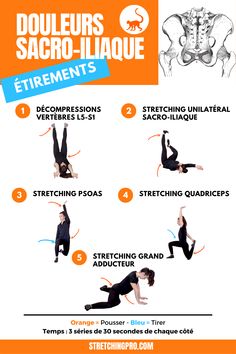 a poster with instructions on how to do an acrobatic yoga pose for beginners