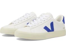 VEJA Campo | Zappos.com Sporty Chic Style, Sporty Chic, Logo Color, Leather Working, Athletic Shoes, Leather Upper, Shoes Sneakers, Genuine Leather, Lace Up