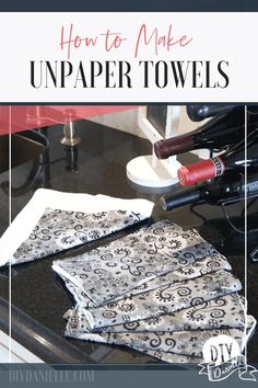 how to make unpaper towels with wine bottles and napkins on the stove top