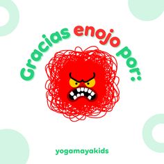 the logo for cracias enjo pop, with an angry face on it