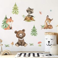 the woodland animals wall decals are perfect for any child's room