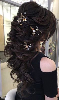 Long Wedding Hairstyles, Sanggul Modern, Flowers In Her Hair, Hairstyles Easy, Short Prom