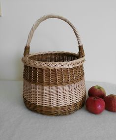 This stylish, round wicker basket would be handy for a wedding or decorating shelf or table. It also would be a lovely decoration for cottage rooms, storage fruit, or a perfect gift idea, especially housewarming. The willow basket is very durable. It is handcrafted of selected, high-quality, natural wickers. It is an environmentally friendly item. With proper care, a wicker basket can be worn for years. ◀️ MEASUREMENTS◀️  *Bottom's diametre 10.2''/or/26cm *Top's diametre 9''/23cm *Depth 7''/or/1 Decorating Shelf, Cottage Rooms, Round Wicker Basket, Willow Basket, Cottage Room, Willow Weaving, Decorating Shelves, Gift For Woman, Wicker Basket