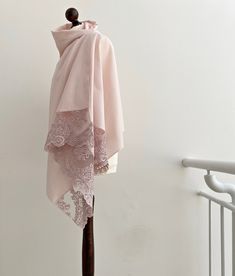 With its blush pink lacy and cotton fabric, this bridal oversized scarf is comfortable and stylish. You will be able to give your loved ones a unique and different gift with this boho wedding pashmina. The soft cotton fabric is trimmed at both ends with wide lace in a matching pale pink color, its original design capturing the eye. It will be the feminine accessory that you will enjoy using with its elegant fabric.  You can complete your outfit with this eye-catching long-wrap pashmina. If you a Lace Shawl Scarf For Weddings, Lace Wedding Scarf Shawl, Elegant Pink Scarves For Wedding, Lace Shawl Scarves For Wedding, Lace Shawl For Weddings, Lace Wedding Shawl Scarf, Wedding Lace Shawl With Lace Trim, Pink Lace Dupatta With Lace Work, Pink Wedding Accessories