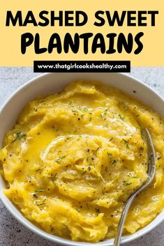 Mashed Plantains close up in a white bowl topped with melted butter and herbs. Mashed Plantains, Sweet Plantains, Plantain Recipes, Ripe Plantain, Jamaican Dishes, Mash Recipe, Jamaican Recipes, Caribbean Recipes