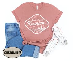 "FAMILY REUNION SHIRTS Welcome to Rustic Road Shirt Co! We are so happy you are here! Our back to school shirts are the softest and coziest shirts! Contact me for BULK PRICING! :) SIZING INFO: All adult t-shirts are unisex sizing! Men's sizes, stick with your normal size. Ladies - they do run a little large so size down if you like a more snug fit. Stick with your normal size if you want a relaxed fit! Youth sizes are also available in limited colors! Please refer to the size and color chart for Family Reunion Sweatshirts, Casual T-shirt For Family Reunion In Summer, Casual Summer T-shirt For Family Reunion, Casual Relaxed Fit Tops For Family Reunion, Casual Pre-shrunk T-shirt For Family Reunion, Relaxed Fit Graphic Tee For Family Reunion, Crew Neck T-shirt With Relaxed Fit For Family Reunion, Crew Neck Relaxed Fit T-shirt For Family Reunion, Relaxed Fit Crew Neck T-shirt For Family Reunion